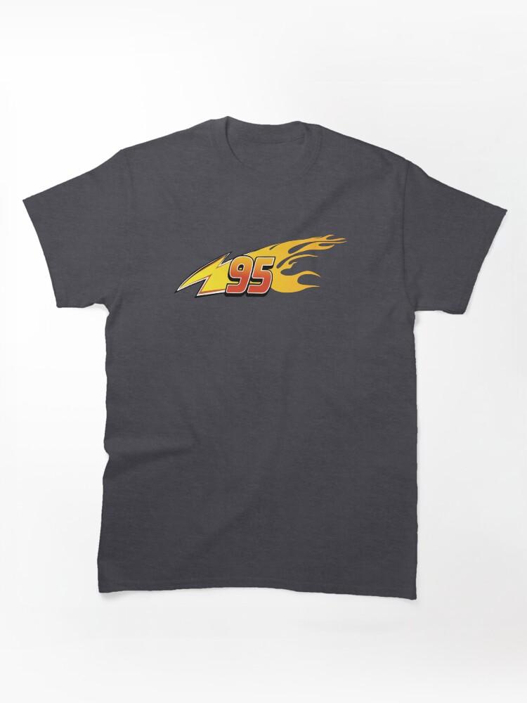 NASCAR Cup Series Lightning McQueen Team 95 Flames LEFT SIDE Classic Unisex T-Shirt