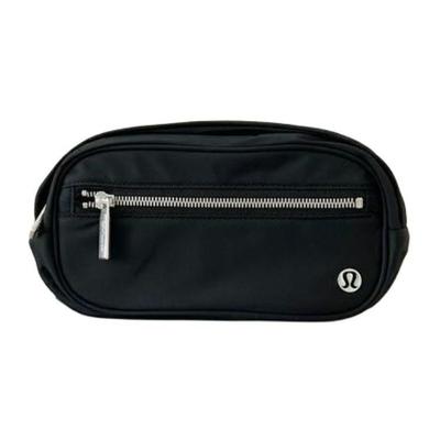 1.8L Wunderlust Metal Logo Zipper Closure Nylon Chest Bag Waist Bag Unisex Bags Black LU9AXES-0001