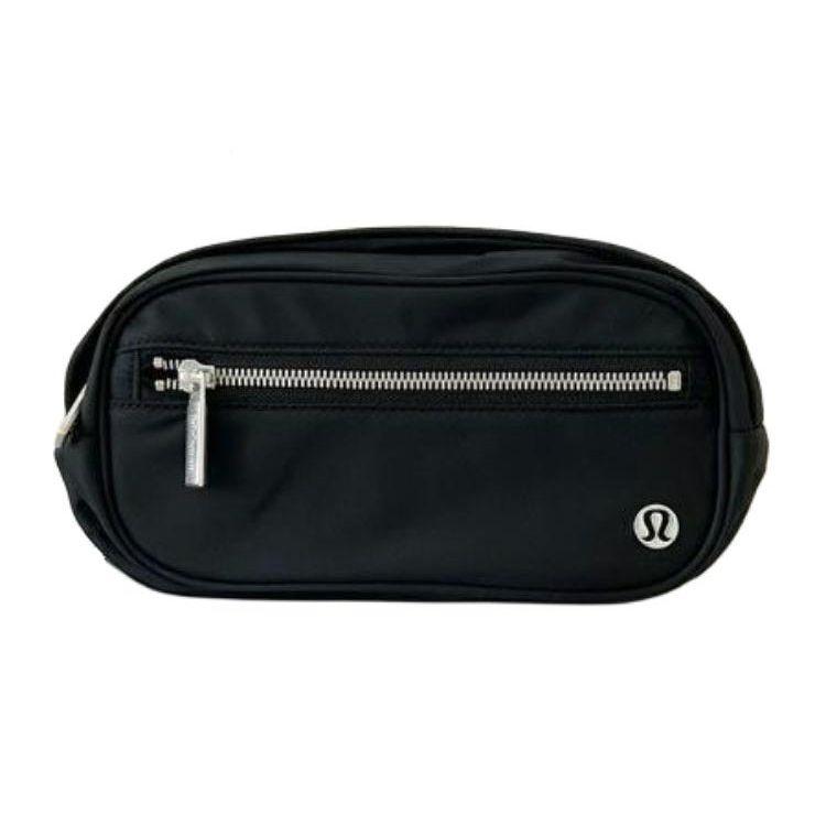 Lululemon 1.8L Wunderlust Metal Logo Zipper Closure Nylon Chest Bag Waist Bag Unisex bags Black LU9AXES-0001 Black