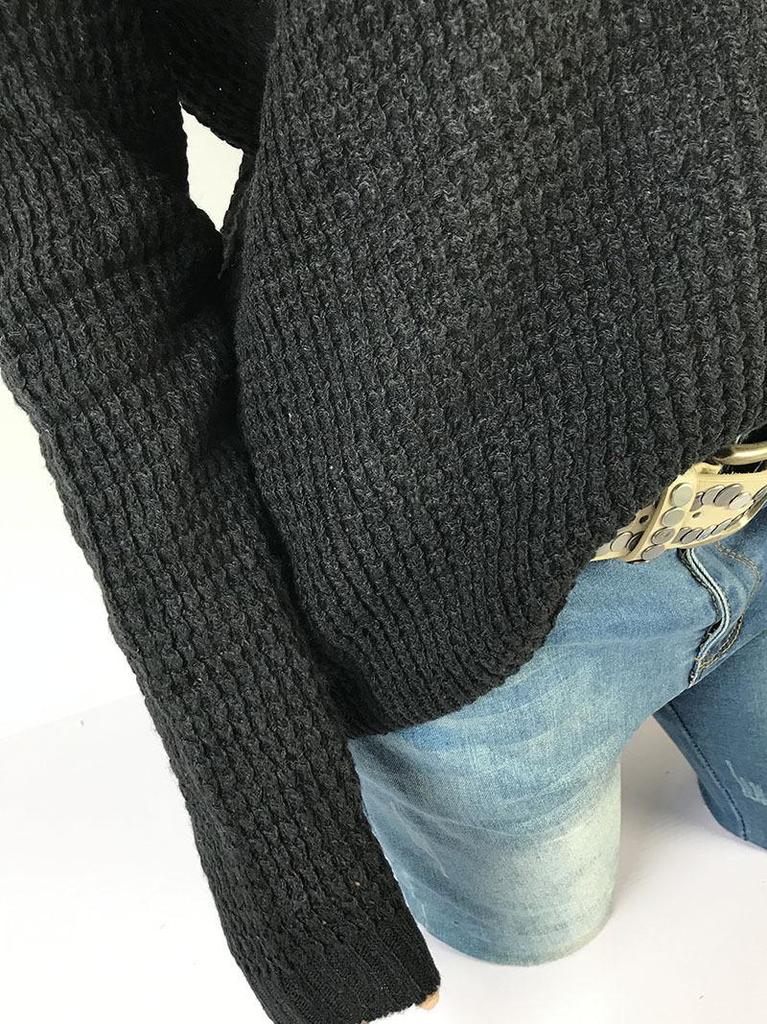 2025 Women's European & American Autumn/Winter High Neck Knit Sweater - Solid Colors