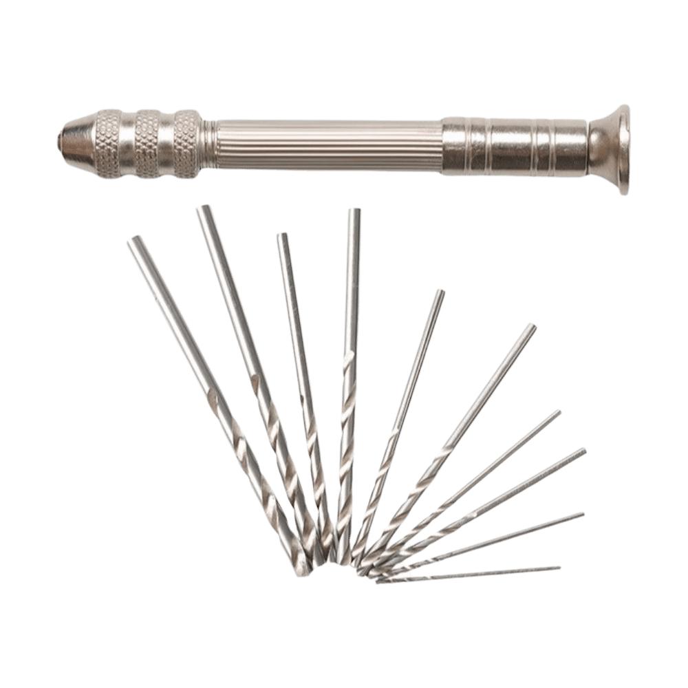 0.8-3.0mm Drill Bits Manual Twist Drill Precision Mini Hand Drill Rotary Tool  Model Making