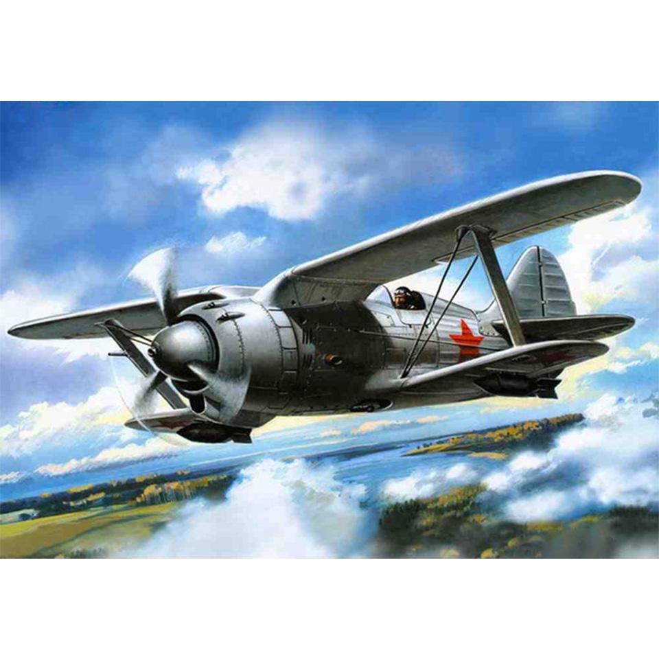 

5D DIY алмазная живопись самолет горный хрусталь картина полная алмазная вышивка небо пейзаж мозаика художественная картина набор для вышивки крестом Full Round 20x30CM