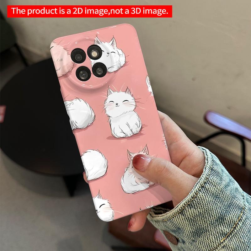 2DFlat Xiaomi Redmi phone caseCute Cat Pattern Phone Casesuitable for Redmi Note 11 12 13 14 A3 K80 15 17 Ultra