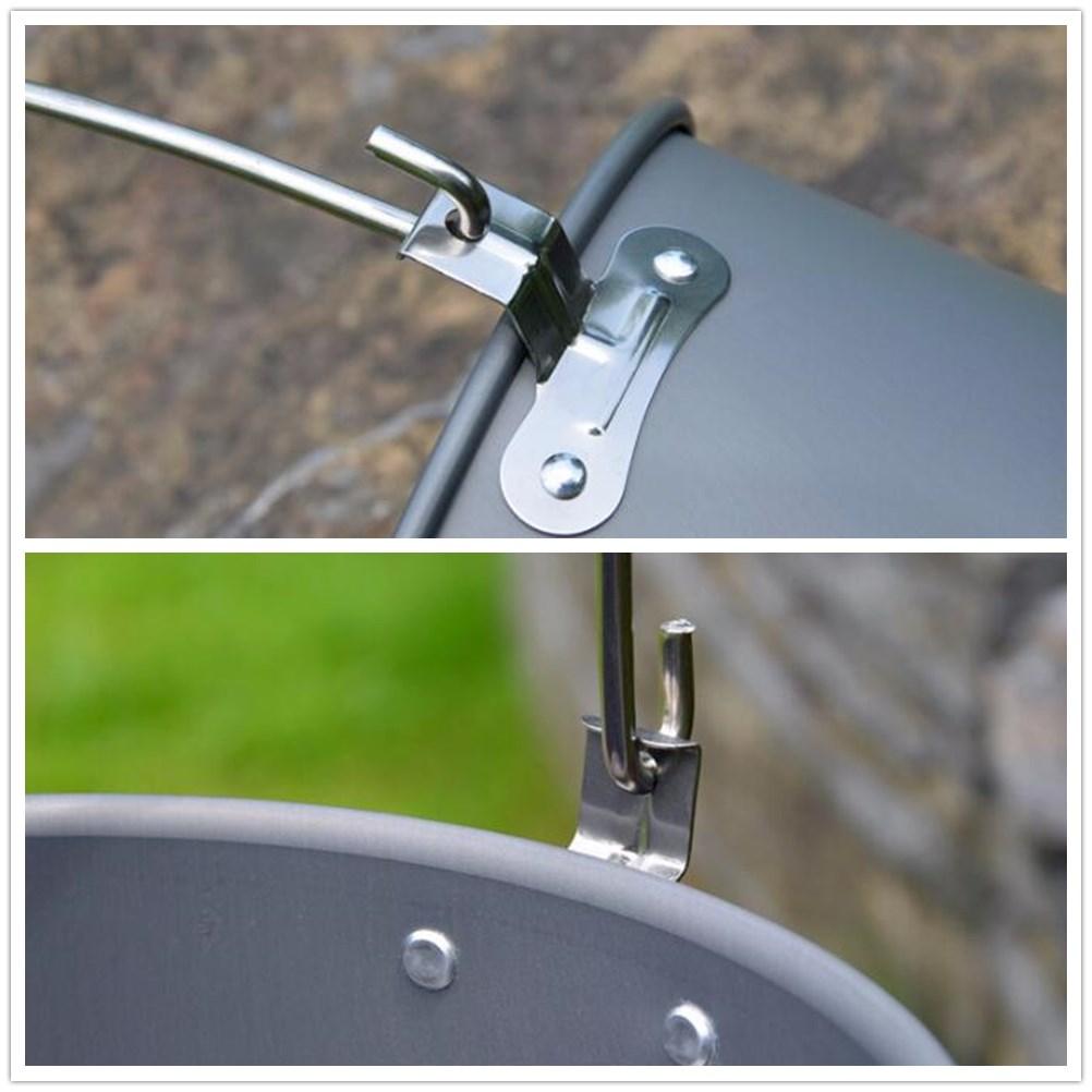 Outdoor Camping Picnic Cooking Pot Aluminium Alloy Hanging Pot for 5-8 People Camping Cooker