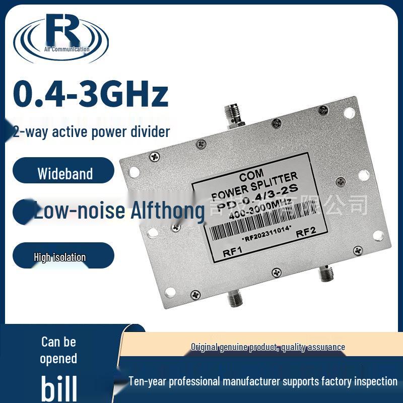 Two-Way Active Power Divider PD-0.4/3-2S Gain Signal Amplifier