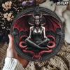 Lilith Démon Kovové Nástěnné Umění Kulatý Hliníkový Značka Halloween Domácí Dekorace