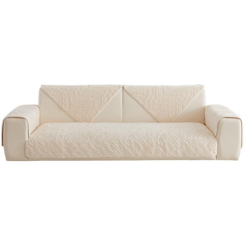 Sofa Cushion Winter Plush Cushion Thickened Simple Modern Leather Sofa Cover Cover Cloth Three Seats and One Chaise