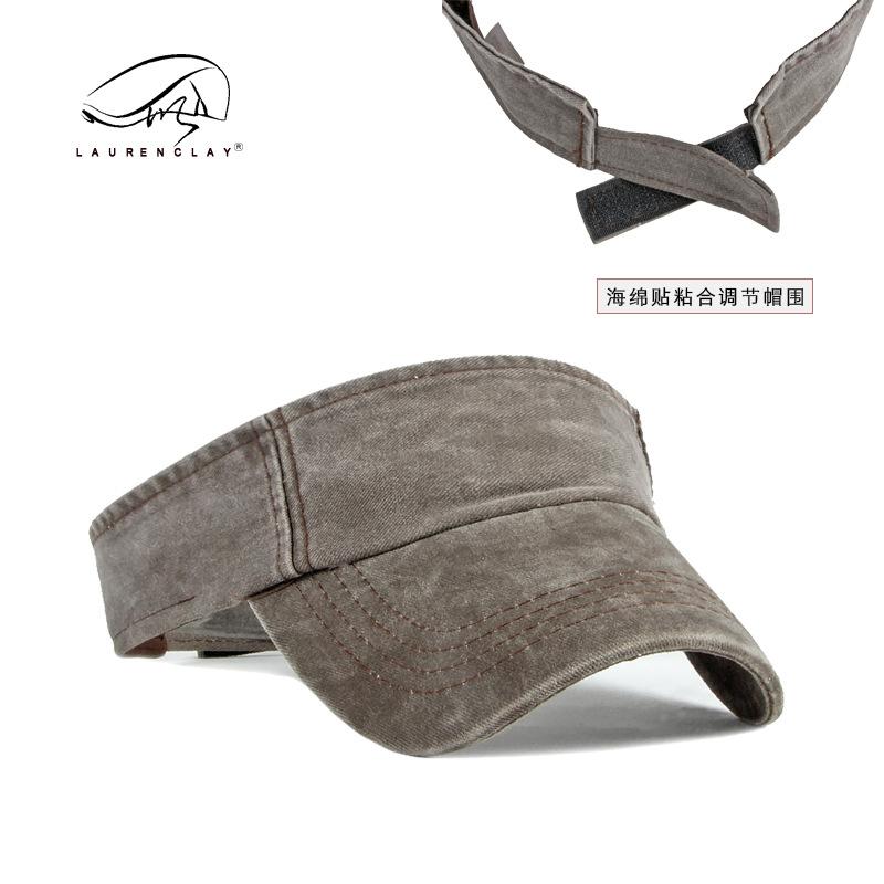 Hat Washed cotton empty top hat Men's and women's summer sun protection peaked cap Baseball cap