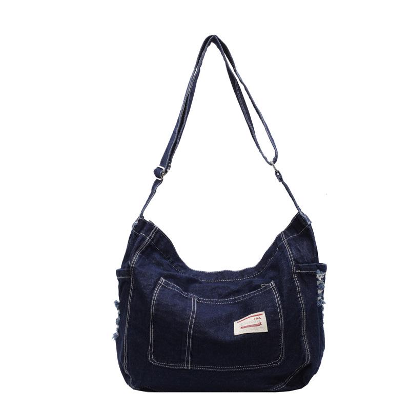 2024 Women's Large Capacity Denim Tote - Casual Shoulder Crossbody Bag for Everyday Use