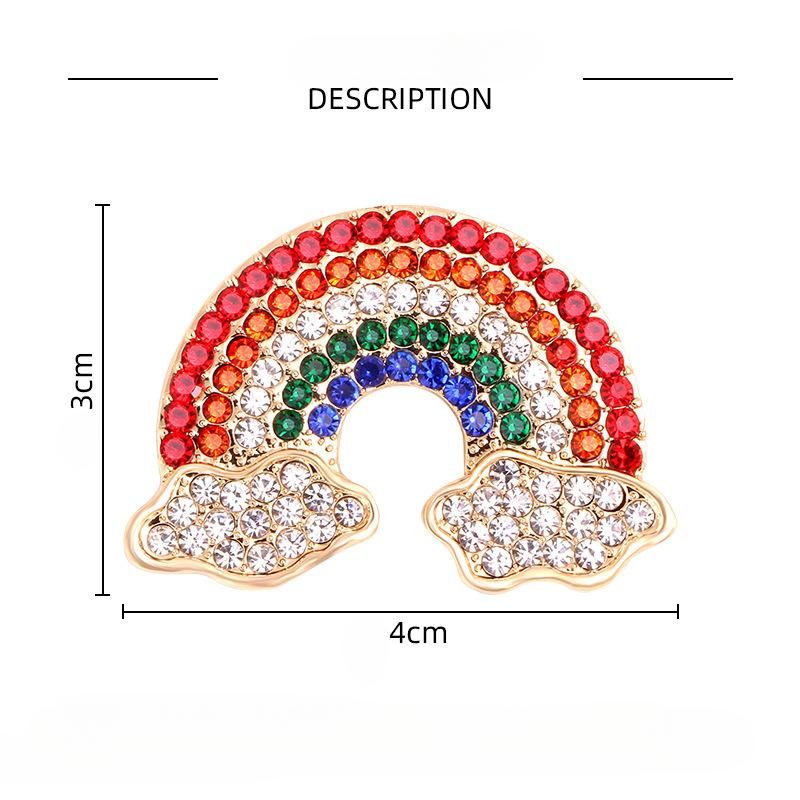 Broșă Pin Curcubeu cu Strasuri Colorate Pentru Femei Unisex Ace Drăguțe Nor Aliaj Petrecere Bijuterii Casual Cadouri