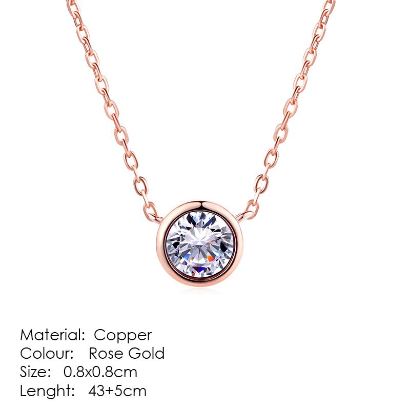 

ZHOUYANG Pendant Necklaces Jewelry For Women Rose Gold Color Chain Jewellery Heart Necklace Cubic Zirconia Gift Wholesale N388