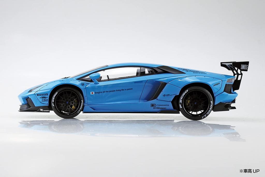 Aoshima Bunka Kyozai Liberty Walk Series 17 LB Works Lamborghini Aventador 1 Plastic Model Sky Blue (AOSHIMA) 1/24 No. Ver. Kit,