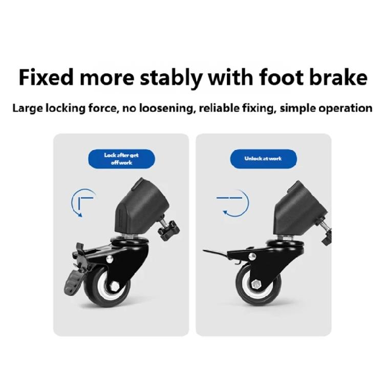 3Pcs Rotation Caster Wheel Set For Photography Light Stand Studio Photo Video Locking Caster Set With Brake