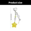Colorful Pentagrams Pendant Keychain Trendy Five Pointed Stars Beaded Phone Strap Fashionable Bag Charm for Women