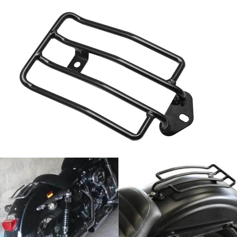 Black Motorcycle Rear Solo Seat Luggage Rack Bracket Support Shelf For Harley Sportster Iron XL 883 1200 2004-2019