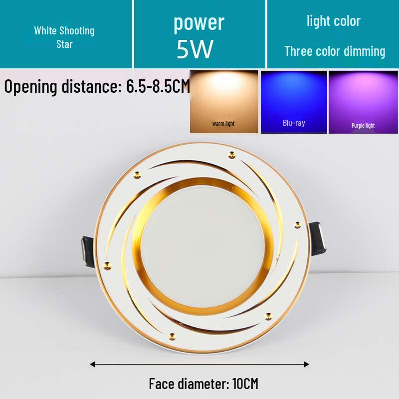 7.5-Inch Recessed Ceiling Downlight with 3-Color Dimming for Living Room