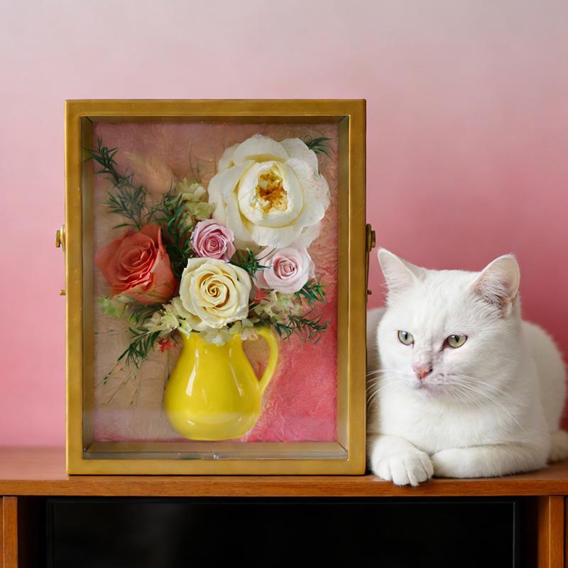 Everlasting Rose Vase & Frame - 3D Floral Gift for Mother's Day, Birthdays & Home Decor