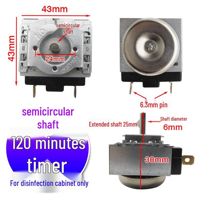 Timer per pentola a pressione elettrica e friggitrice ad aria con campanello, 60/90/120 Min, Interruttore temporizzatore a semicerchio/asse a croce