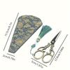 3pcs/1Set Vintage Style Copper Stainless Steel Scissors, Perfect for Yarn, Embroidery and Sewing Projects.
