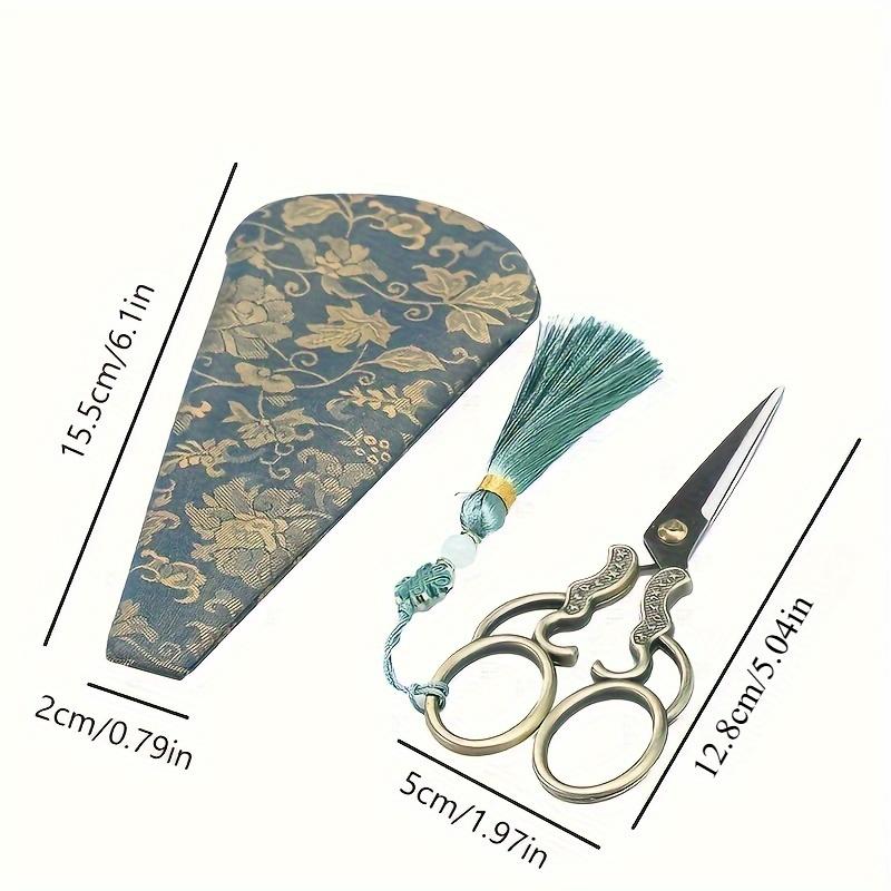 3pcs/1Set Vintage Style Copper Stainless Steel Scissors, Perfect for Yarn, Embroidery and Sewing Projects.