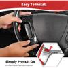 for Silverado Steering Wheel Panel Trim Sticker for 2007-2013 Tahoe/Suburban/Avalanche/Silverado/Yukon/Sierra/Escalade for 2012-2017 Captiva Black