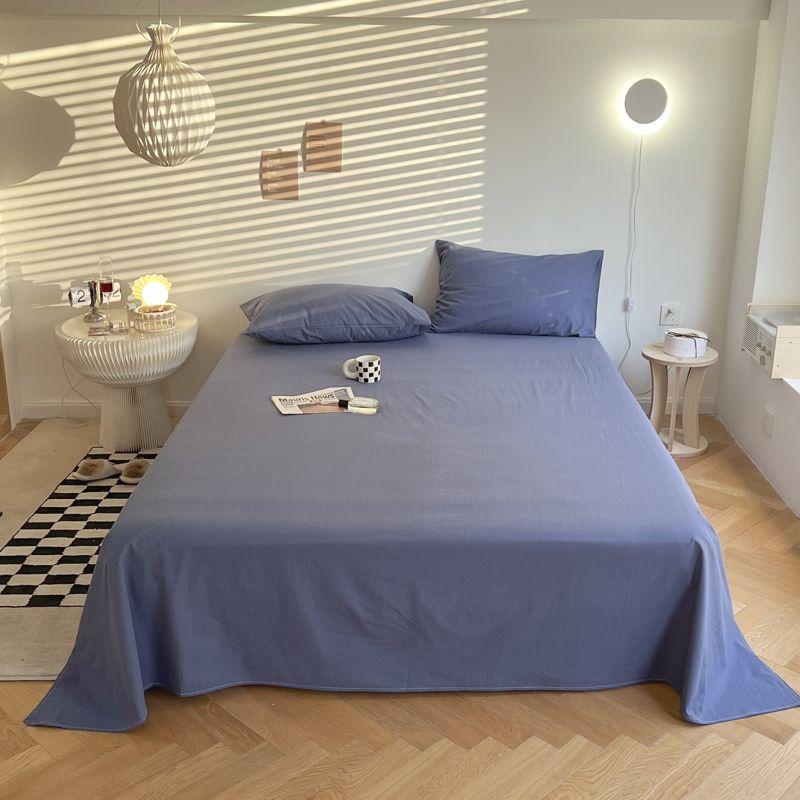 Minimalist Anti-pilling Skin-friendly Breathable Summer Bed Sheet For Student Dorm Single Bed