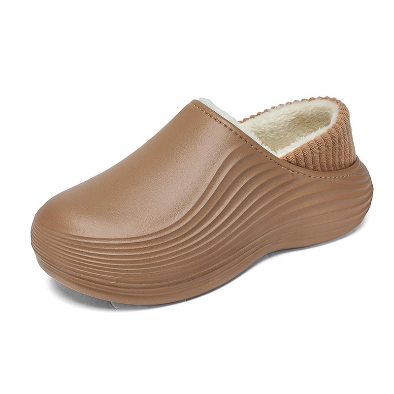 Herren Damen Baumwolle Hausschuhe Warme Winter Casual Lederschuhe Wasserdicht und rutschfest Indoor Outdoor Walking Baumwollschuhe 36-46