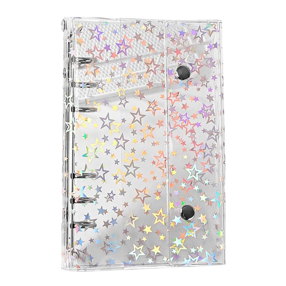 M5 A6 A7 Transparent Laser Stern Loseblatt Binderhülle Skizzenbuch Tagebuch Bürobedarf Glitzer Schreibwaren Binder Notizbuch