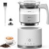 A78E-Milk Frother Electric Glass 4 In 1 Function Capacity Captop 250Ml Cappuccino Or 500Ml Hot Milk, European Plug EU PLUG