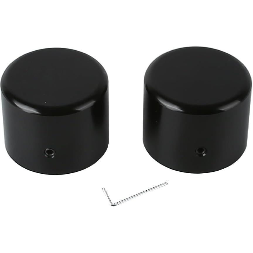 Black Motorcycle Front Axle Nut Cover Caps Kit Compatible with Harley V-Rod VRod V Rod Night Rod Special VRSCDX 2012-2017 Muscle VRSCF 2009-2017