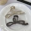 Luxury Black Crysyal Bow Hair Clasp Clip Fashion Large Hairpins Crab Barrettes Hairgrip Korean Hair Claw For Women Hair Accessories