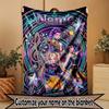 Custom Name Personalized Demon Hunters Kpop Print Blanket, Home Decor, Bedroom, Sofa, Camping, Couch, Gifts for Birthday Christmas