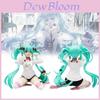 Adorable Hatsune Miku Cat Ear Sitting Figure Pvc Doll Cute Anime Pajama Model Collectible