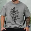 Abstract Lines Art T-Shirt, Geometric Design Shirt, Unique Graphic Tee, Men T-Shirt, Minimalist Clothing, Modern Art Tee