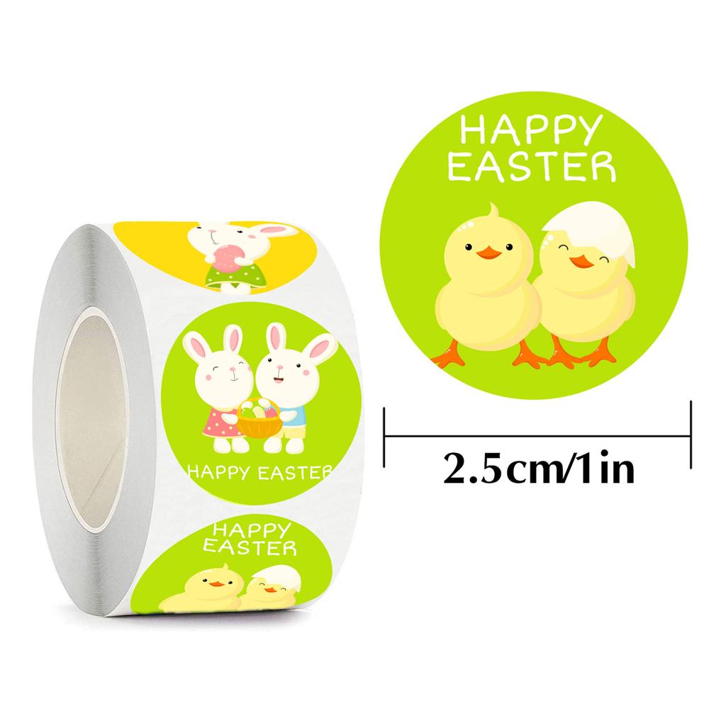 Cartoon Cute Seal Label Stickers for Easter Party Kid Gift Decors Tags- 6Patterns Easter Stickers Decal Party Supplies