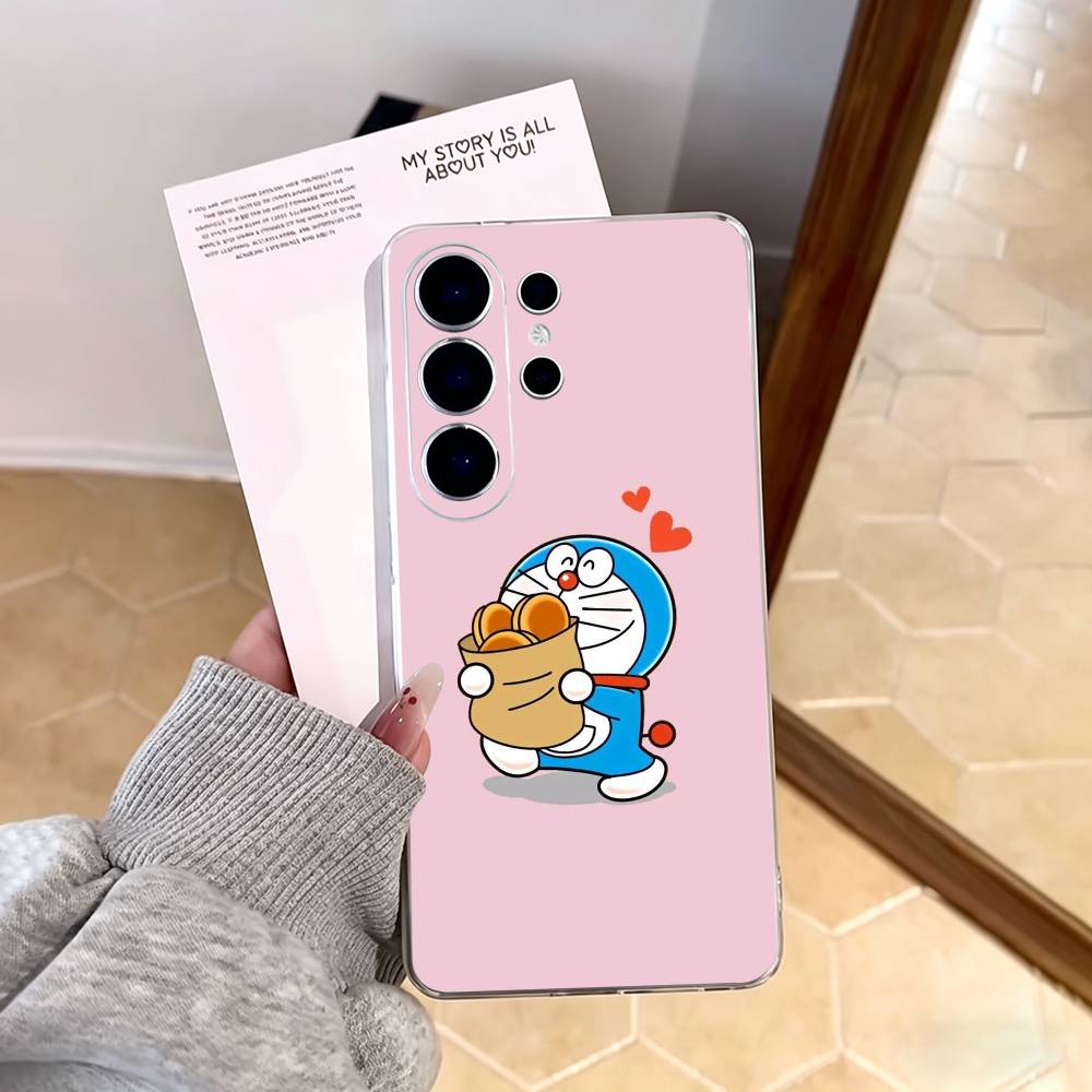 Cute Cartoon D-Doraemon  Phone Case For Samsung S25,S24,S21,S22,S23,S30,Ultra,S20,Plus,Fe,Note,10,9,5G Transparent Cover