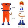 Halloween Kids Adult Goku Costume Anime Son Goku Cosplay Costume Uniform Wig Gift Halloween Carnival Party Clothes for Man Woman