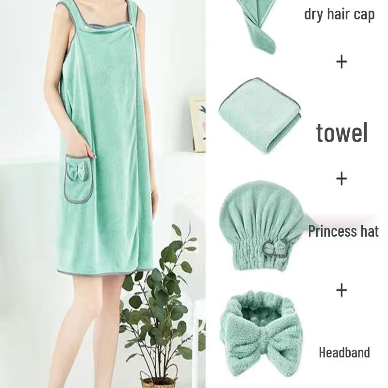 Brangdy Korallfleece 5-delat Badrumsessentials Set