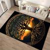 "Tree of Life Rug with Sunset Background, Celtic Style Home Decor" Suitable for use as an anti-slip for living room bedroom sofas