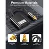 Optical Audio Splitter 1 in to 2 Out Toslink Splitter Optical Adapter Ideal for Home Theatre and More-Black