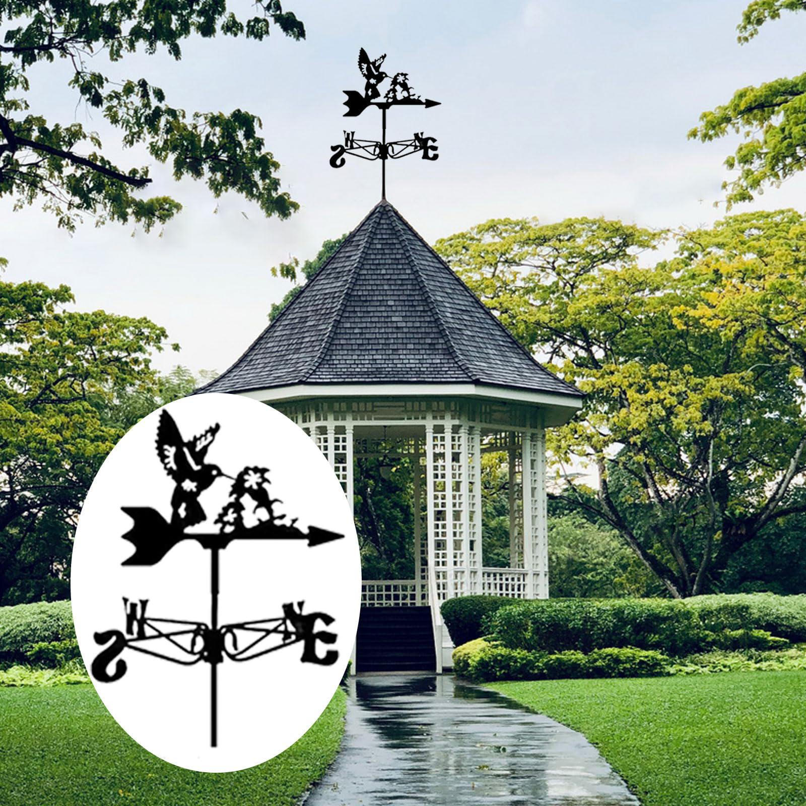 

Bird Design Weathervane, Metal Indicator for Garden and Farm Use Hummingbird