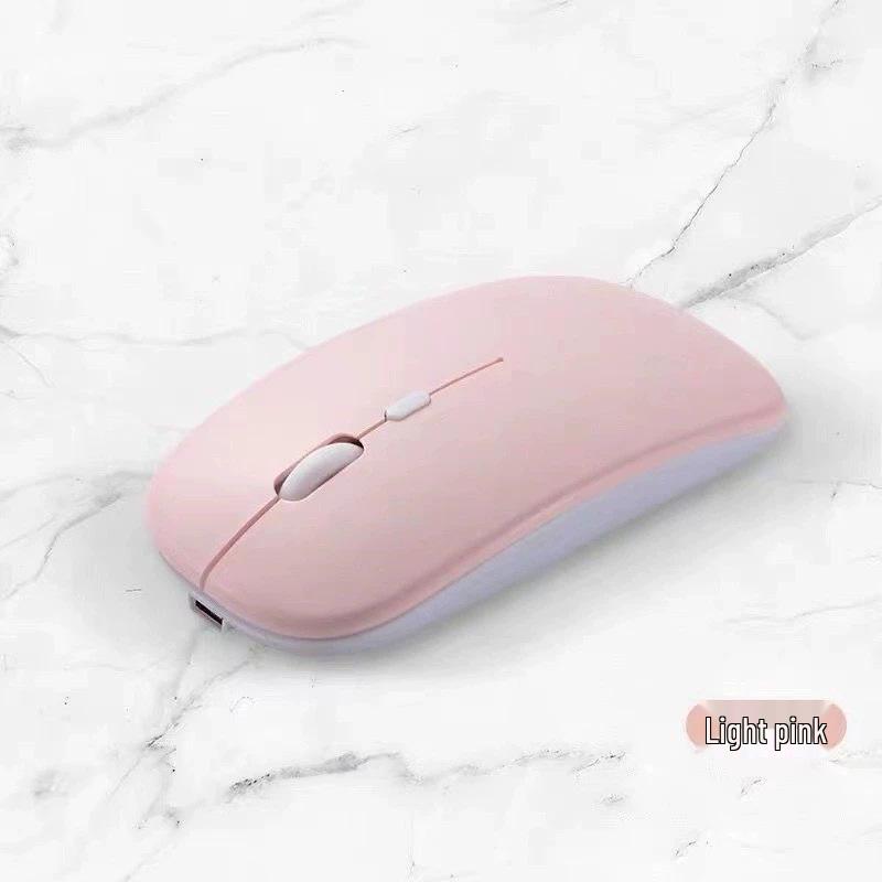 Dual-Mode Ultra-Thin Rechargeable Bluetooth Silent Mouse with Luminous Feature for Office and Tablet Use