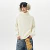 Retro Chunky Knit High Neck Sweater - Cozy Autumn/Winter Loose Fit