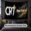 Personalisierte Namens-Text-Wandteppich, Cristiano Ronaldo Dekorative Wandbehang, Hintergrund-Wandteppich für Zuhause Schlafzimmer
