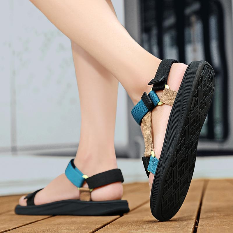 Fashion New Men's Fashion Sandals Flat Bottom Non Slip Summer Open Toed Beach Breathable Outdoor Soft Soled Walking Casual Shoes 2025