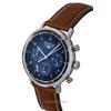 Bauhaus Chronograph Leather Strap Blue Dial Solar 20863 Women's Watch