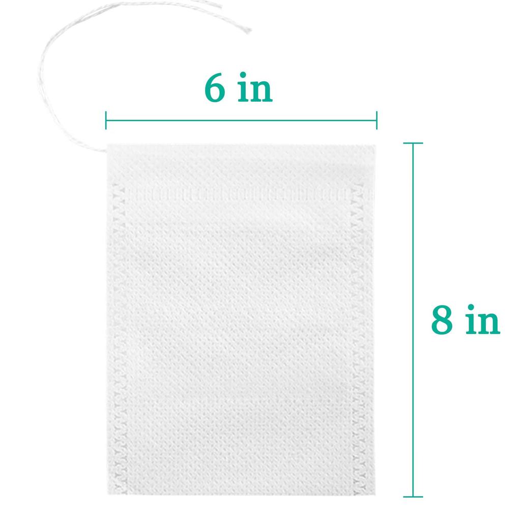 Yzurbu Cold Brew Coffee Bags, 100 Count, 6" X 8" Mess-Free Disposable Filter Bags with Drawstring for Coffee Grounds & Iced Tea