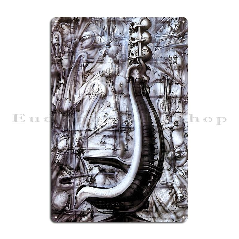 Hr Giger Li Painting Metal Plaque Party Printing Club Custom Create Tin Sign Poster