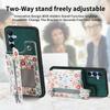 D10 For Samsung Galaxy A16 5G/A16 4G Case Pattern Kickstand Wallet Leather+TPU Phone Cover RFID Blocking