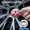 4 Stück 56 60mm Auto Styling Radnabenkappen Felgenabdeckung Abzeichen Emblem Aufkleber für Mitsubishi ASX Lancer 10 Pajero Outlander L200